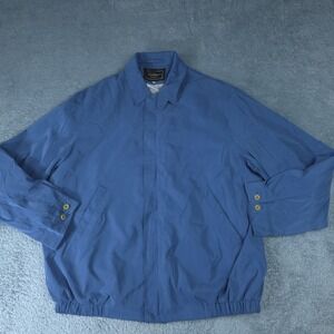 Patrick James Reserve Jacket Mens XL Blue Windbreaker Lined Lightweight Casual